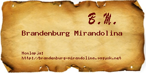 Brandenburg Mirandolina névjegykártya