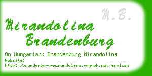 mirandolina brandenburg business card